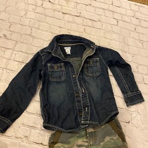 Boys jean button shirt